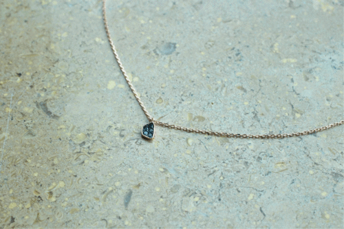 14k,18k blue diamond setting necklace - 공방301