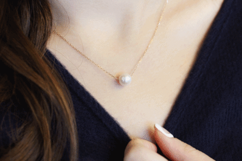 14k,18k Baby pink pearl necklace (담수진주 8-8.5mm) - 공방301