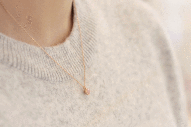 14k 18k Twinkling Pink Opal Necklace - 공방301
