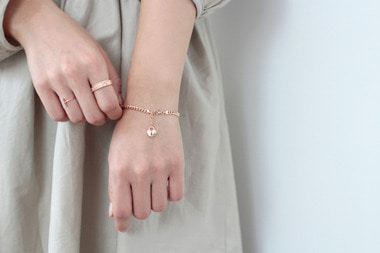 14k,18k Heart lock chain bracelet - 공방301