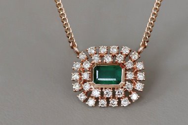 에메랄드 다이아몬드 Necklace 14k 18k - 공방301